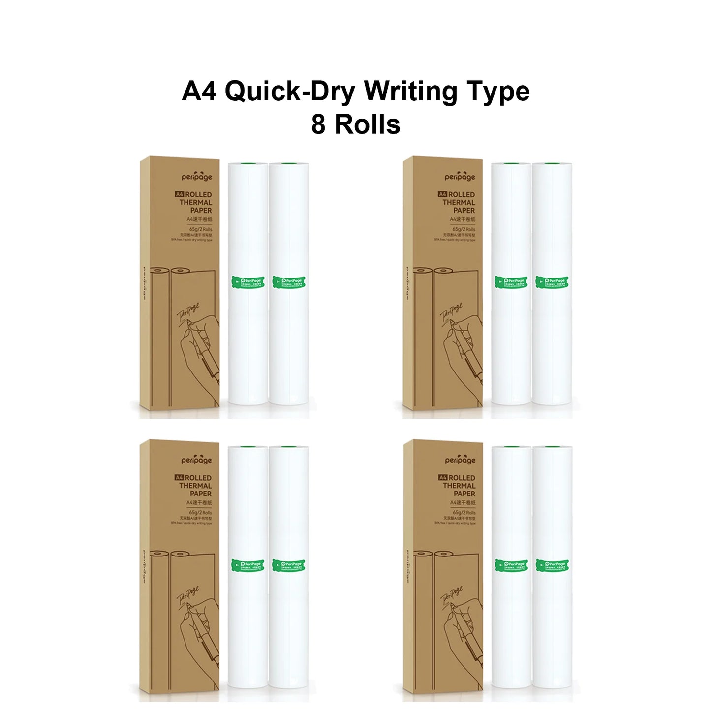 A4 Thermal Printer Paper PeriPage 100 Pages Folded for Long-lasting and Quick Dry for Oil/water proof Paper BPA Free Clear Print