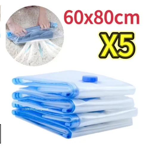 Vacuum Bag for Clothes, Air Vacuum Bag with Pump, Travel Essentials, Space Saver Bags for Comforters Blankets Storage Organizer