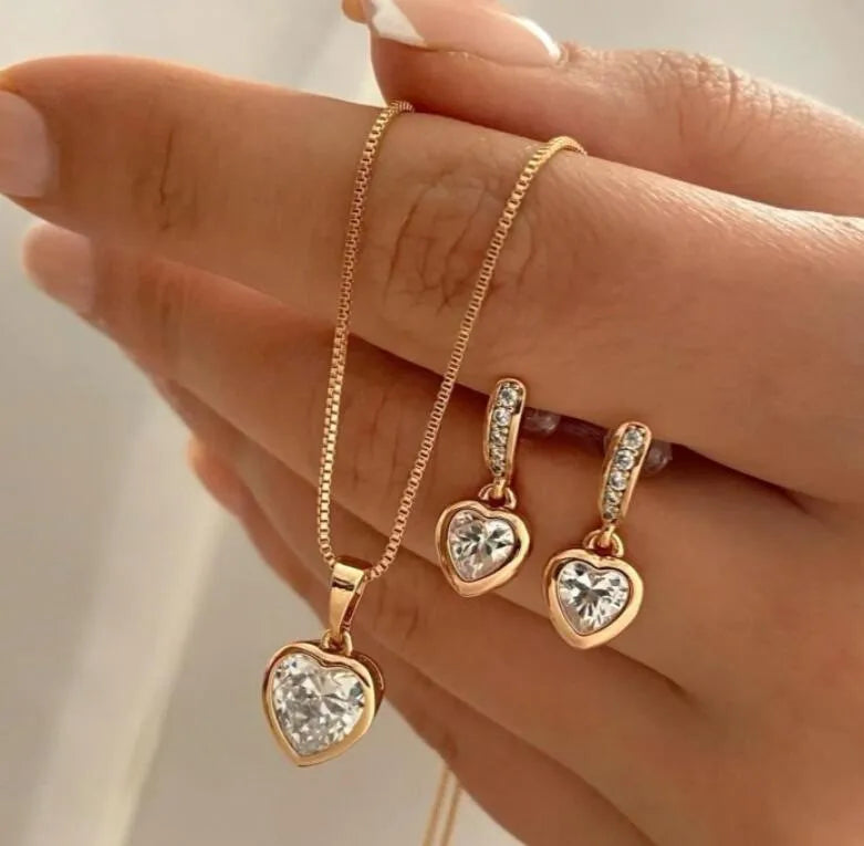Fashion Pearl Jewelry Set For Women Dangle Earrings Pendant Necklace Simple Dainty Daily Wear Outfit Party Accessories
