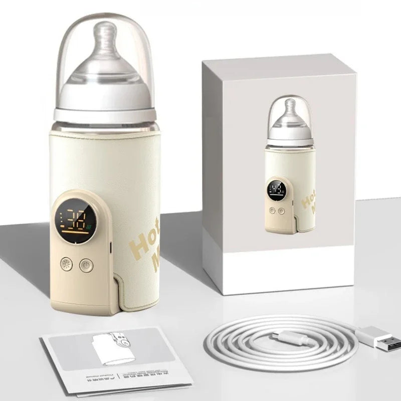 6000mAh Smart Rechargeable Portable Feeding Bottle Warmer Travel Set Instant Heating Temperature Control for Baby Milk