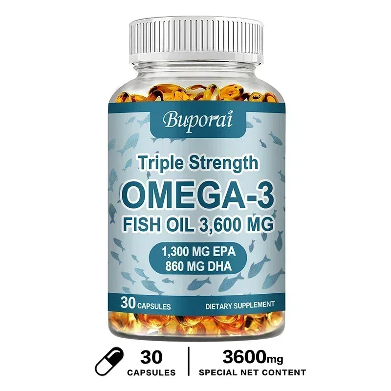 Omega-3 Fish Oil Supplement - Rich in EPA+DHA, Supports Joint, Brain and Eye Health, Enhances Immune Function, and Antioxidant