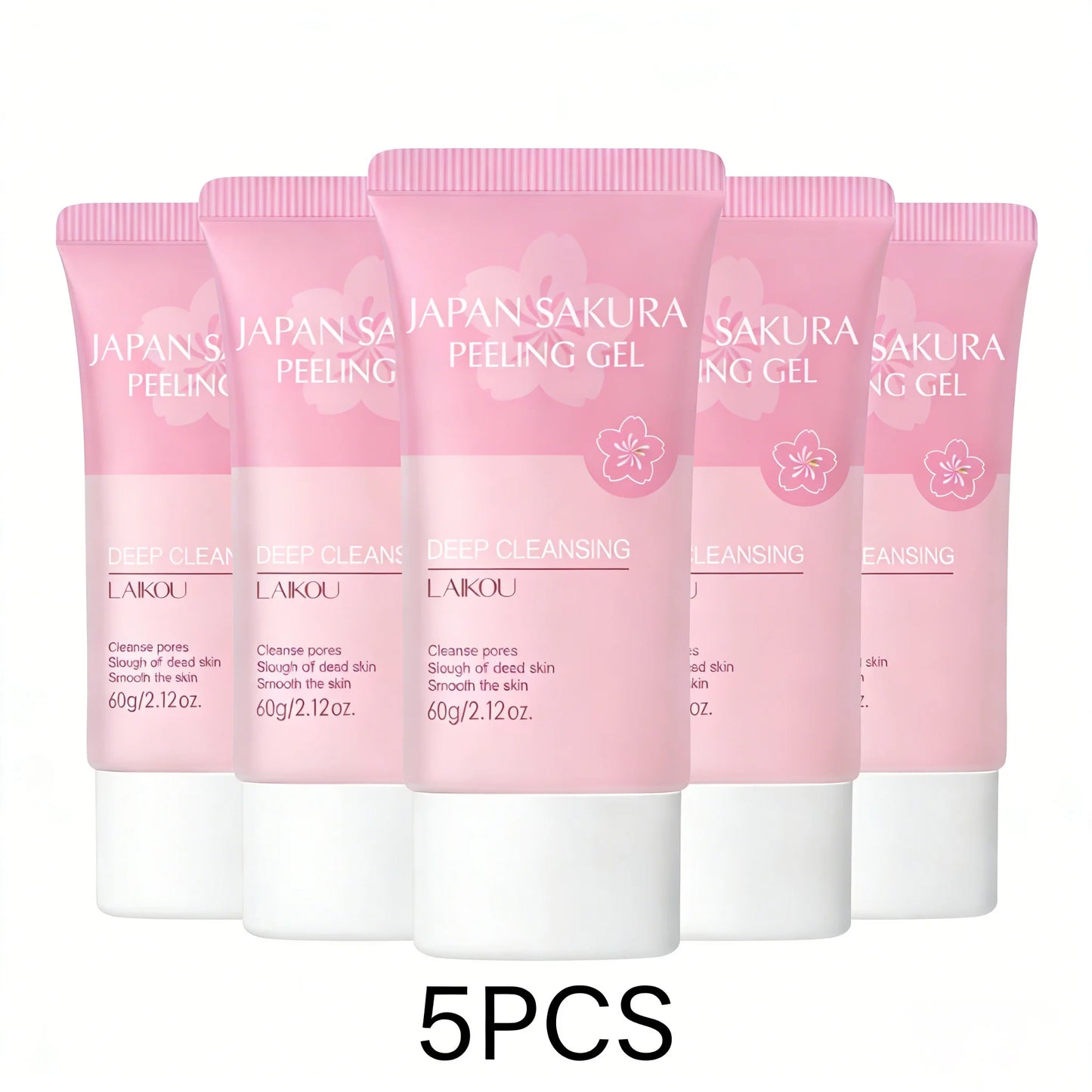 LAIKOU Sakura Face Peeling Gel Facial Exfoliation Cleans Pores Moisturizing Oil Control Facial Scrub Skin Care 60g