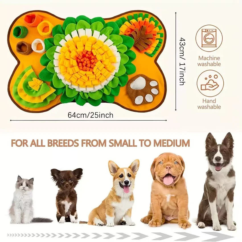 Pet Sniffing Mat Indoor Dog Walking Dog Cat Foraging Toy Dog Stress Relief Puzzle Treasure Hunt Game Slow Eating Mat