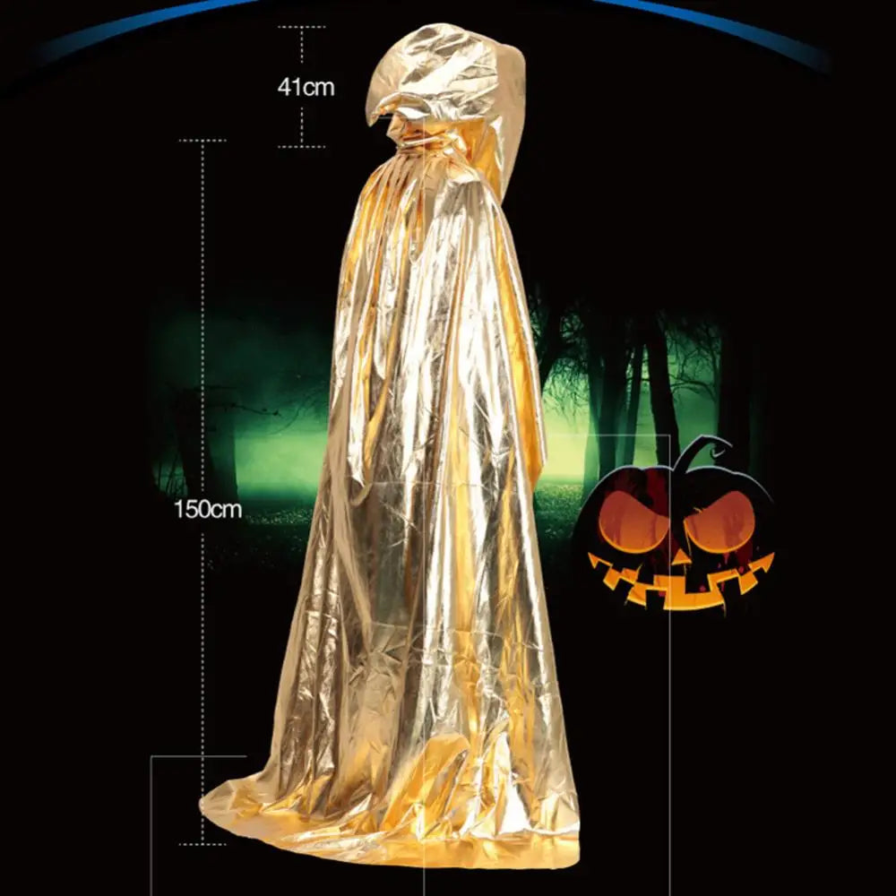 Halloween Medieval Robes Witch Wizard Cloak Cape Party Death Ghost Devil Cosplay Costumes Halloween Hooded Cloak