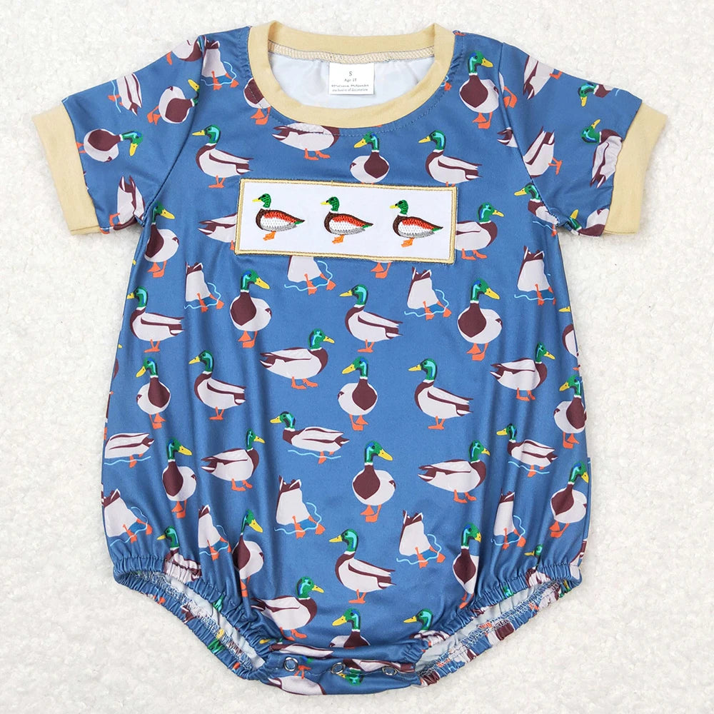 Hot Sale Kids Designer Clothes Boys Camo Branches Short Sleeve Rompers Boutique Infant Baby Boys Rompers Toddler Boy Jumpsuits