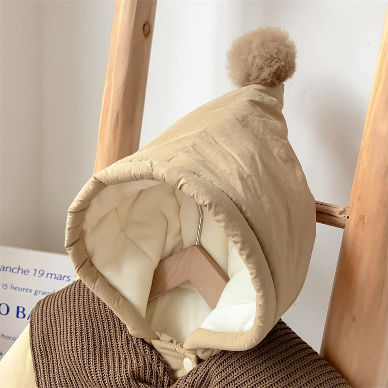 2025 Winter New in Infant Baby Girls Full Sleeve Hooded Quilted Thicken Warm Ruffles One-piece Jumpsuits Kids Newborn Romper