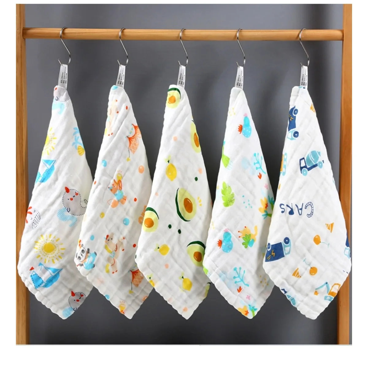 30*30cm Baby 6 Layers Cotton Towel Soft Baby Towels Handkerchief Bathing Feeding Washcloth Wipe Burp Cloth Lot Muslin 3/5pcs