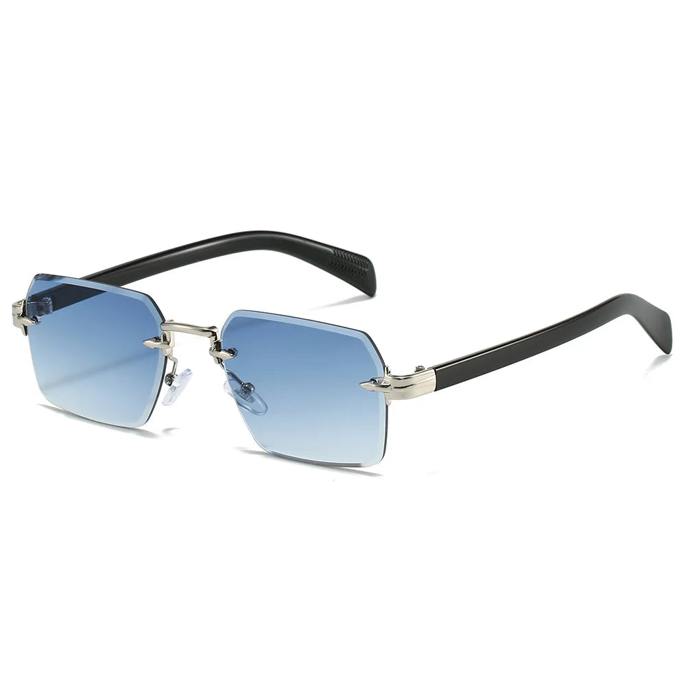Fashion Rimless Sunglasses Men Women Popular Frameless Sun Glasses Male Female Classic Small Square Summer Travel Shades