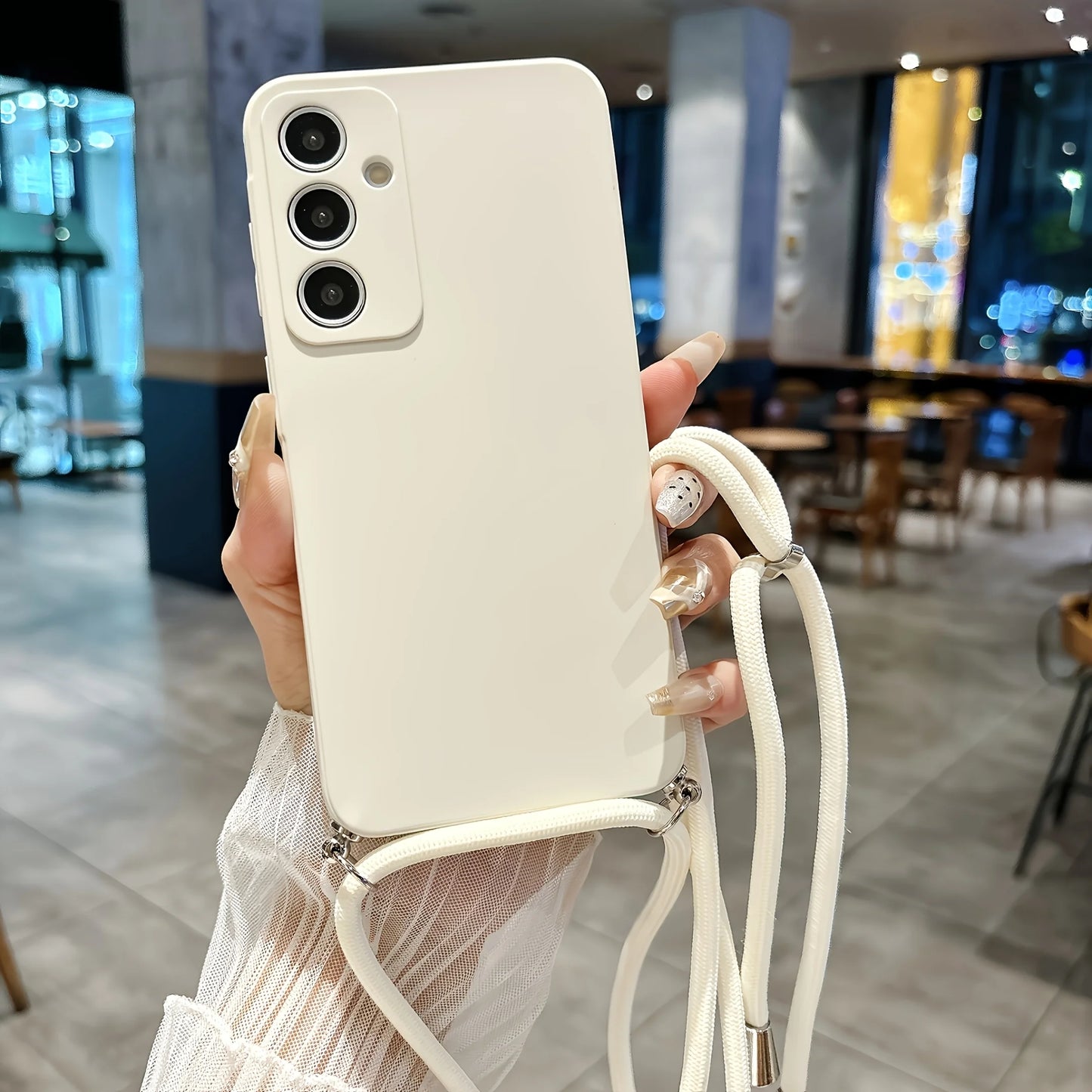 Best-selling metal buckle matte solid color crossbody strap phone case for SamsungS26 S25 S24 S23 S22 S21 PIus UItra FE EdgeAnti