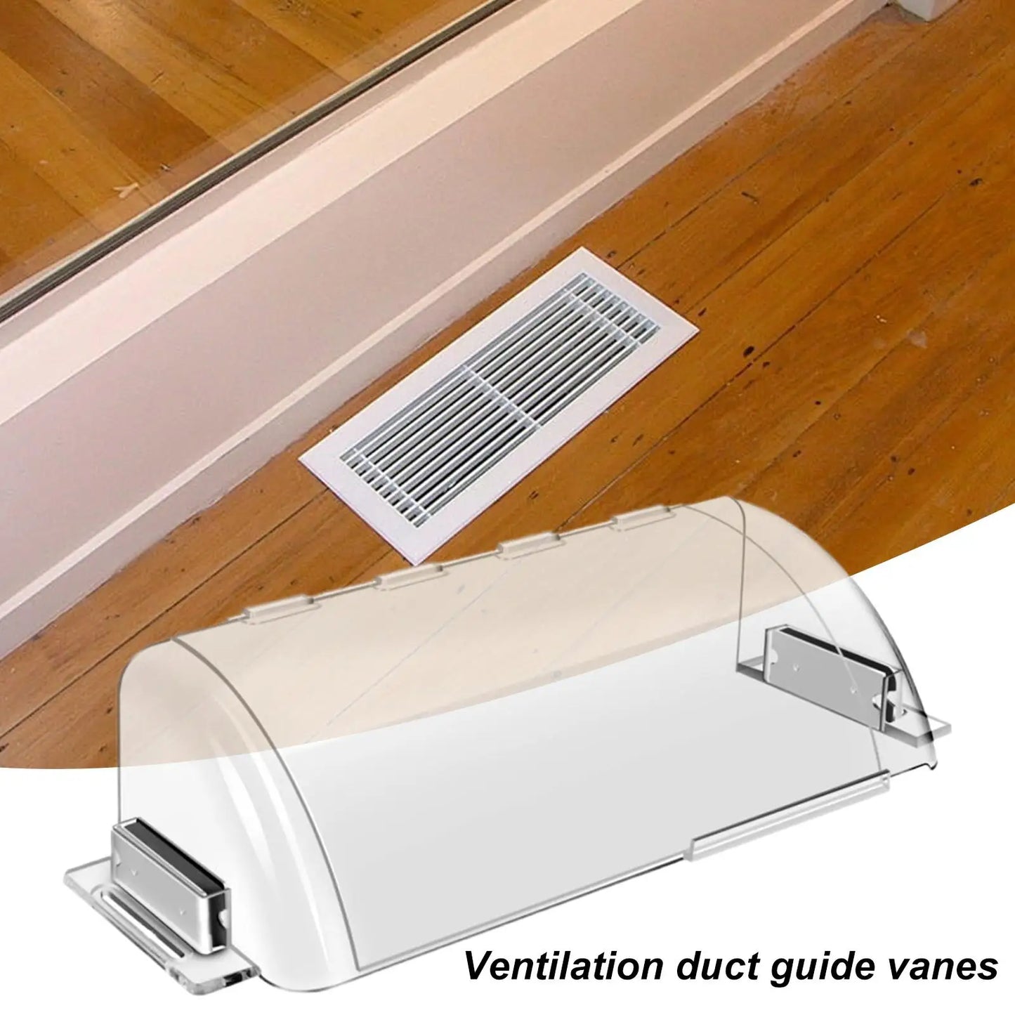 Home Air Vent Deflector PC Magnetic Heat Register Deflector Outlet Shield Air Vent Diverter Double-layer Floor Vent Deflector