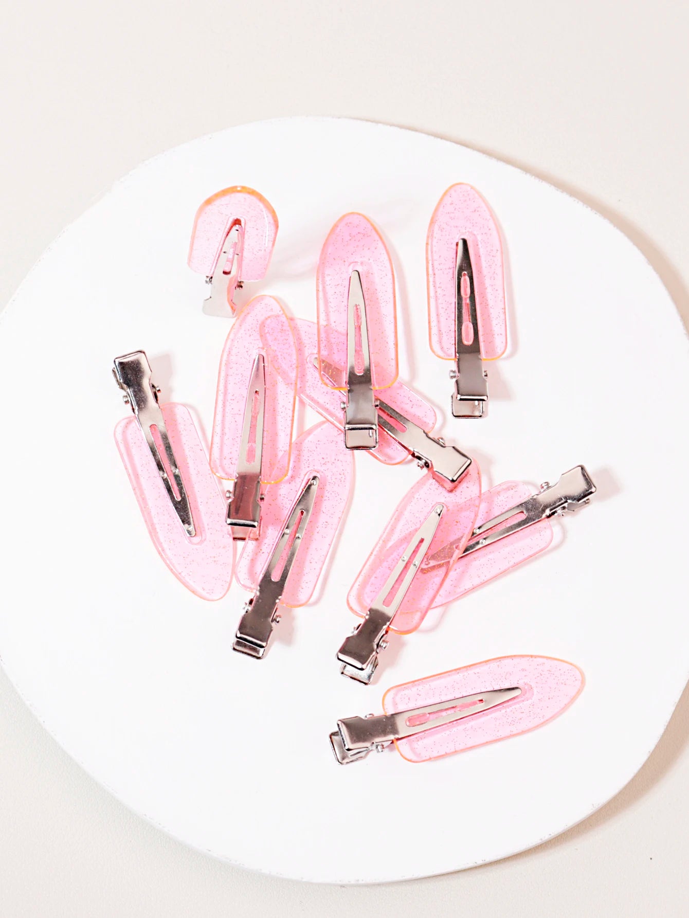 10pcs Transparent Seamless Hair Clips for Girls, Fashion Makeup & Facial Hair Styling Clips, Suitable for Real Hair Wigs