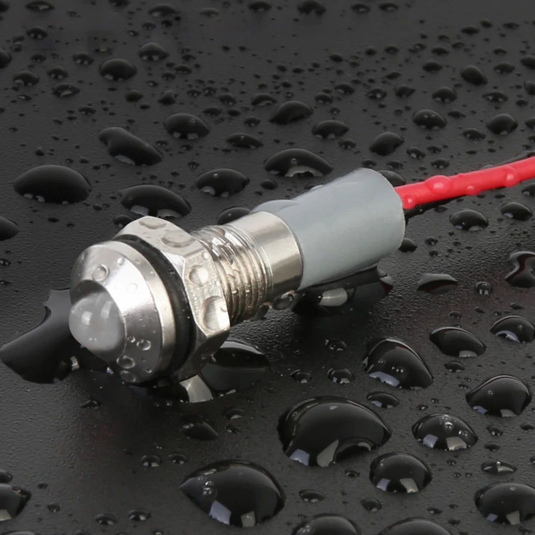 ABILKEEN 20PCS 6MM Mini Industrial Signal Indicator Light 3-6V 12-24V 110V 220V IP65 Waterproof Metal Pilot Light