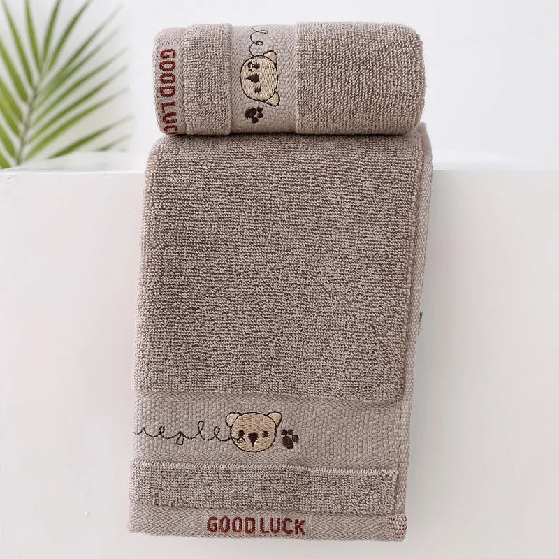 Baby Towels Cotton Bath Towel Handkerchief Face Washcloth Cute Cartoon Bear Hand Wipe Soft Children Towels Kids Newborn Bathing