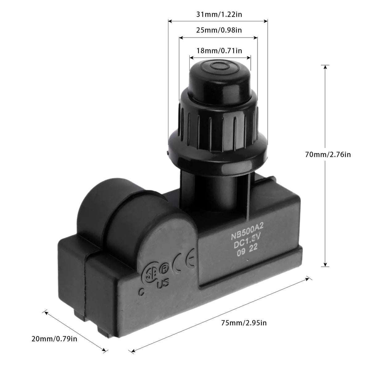Universal Spark Generator 2 Outlet Push Button Igniter for BBQ Gas Grill Replacement DC1.5V