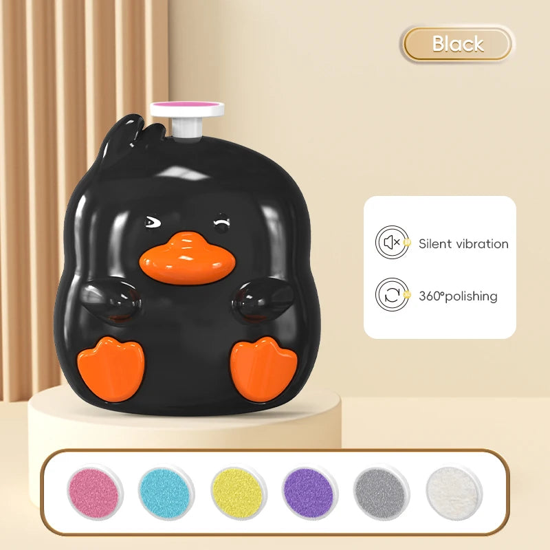 Baby Electric Nail Trimmer Safe Infant Nail File Clipper Set Newborn Toddler Quiet Manicure Pedicure Kit with Grinding Heads