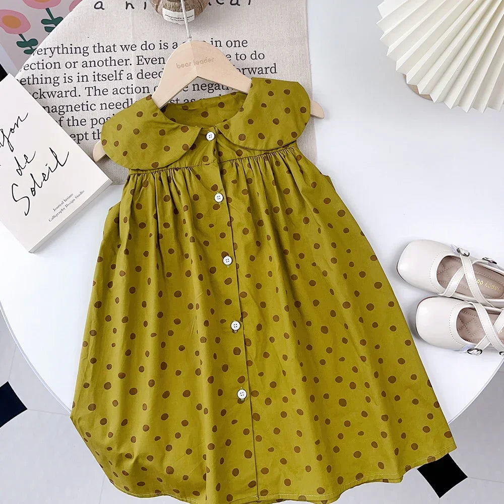 Bear Leader Girls Korean Fashion Dresses Female Baby Summer Clothes Fresh and Cute Flowers In The Paragraph Princess Dress