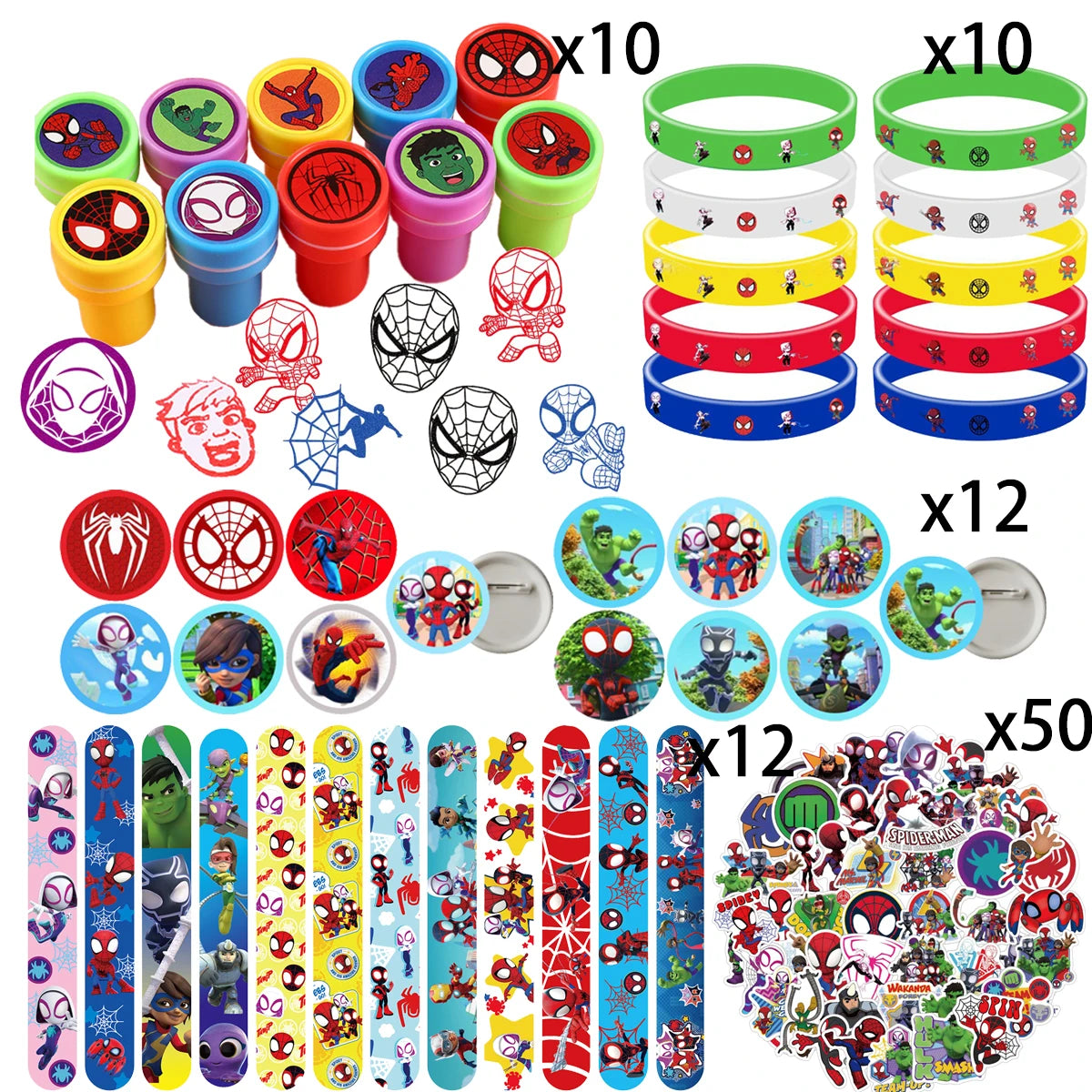 Spidey And His Amazing Friends Birthday Party Decoration Supplies Set Merry Christmas Balloons Cake Topper Tableware Party Gifts