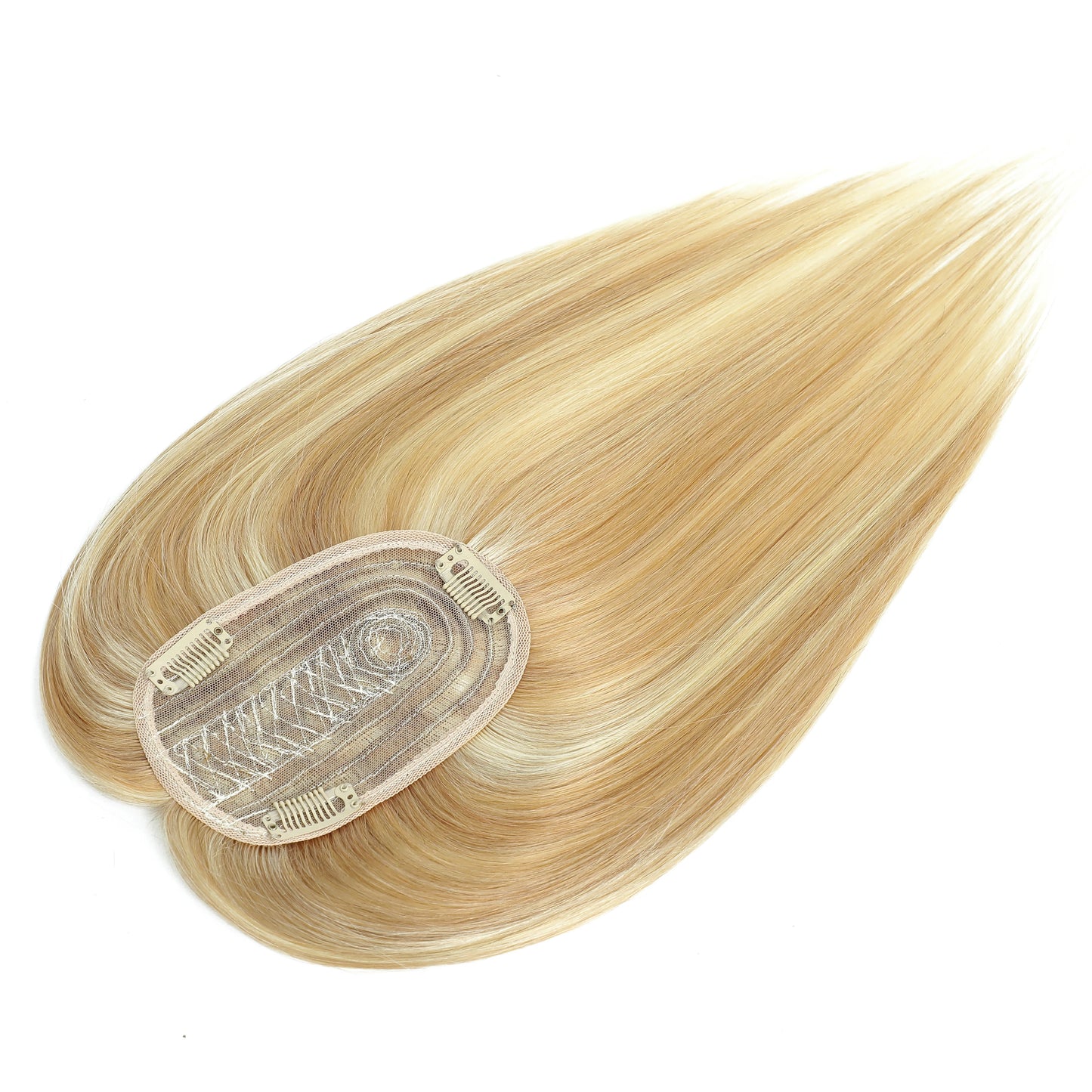 Women Hair Topper 100% Human Hair With Fringe Lace Mechanism Middle Part | 8x12cm 12inch Job Interview Ready