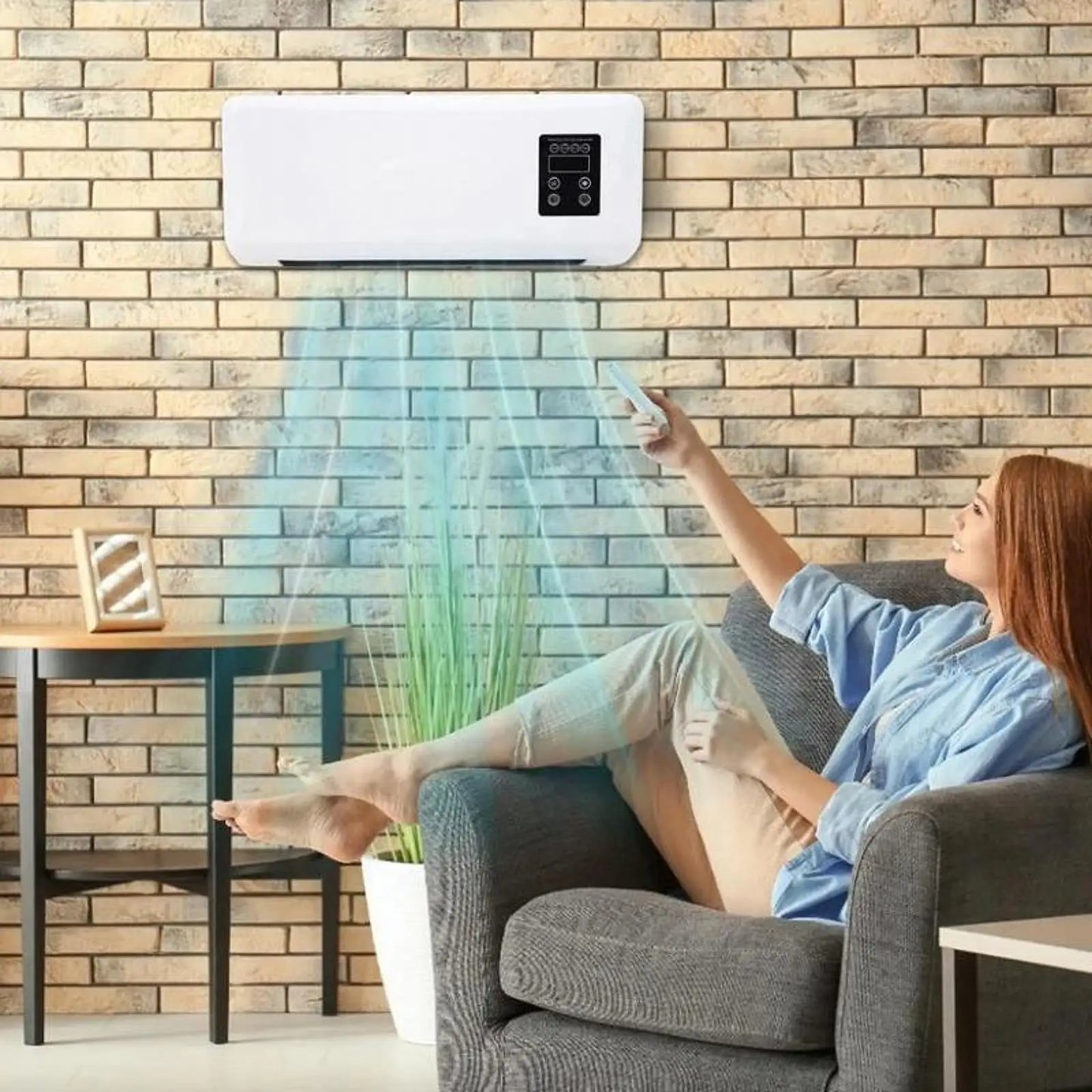 Wall Mounted Split Air Conditioner Summer Smart Heating Cooling Wind Device with Timer Air Conditioner for Living Room Bedroom