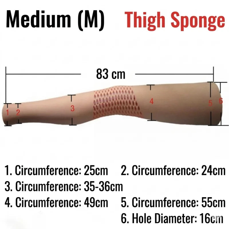 Prosthetic Leg Cover for Above-Knee Amputees | Realistic Leg Cosmetic Skin Sleeve | Protective & Decorative Thigh Cover (S/M/L)