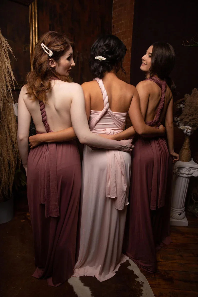 Multiway Maxi Dress Bridesmaid Dress Infinity Cocktail Dress Floor Length Bridesmaid Dress Maxi Dress for Bridesmaid Gifts