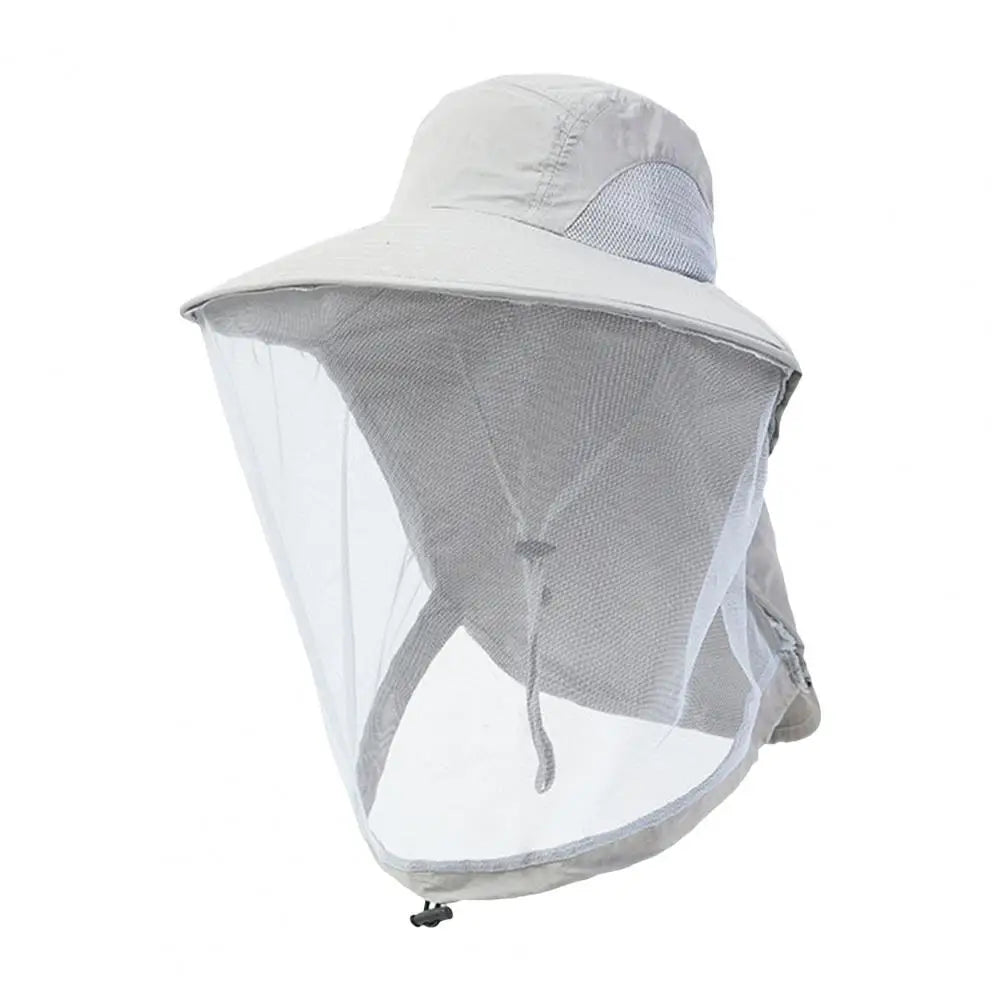 Anti-UV Sports Hat Fishing Insect Protective Cap Breathable Full-Mesh Head Net Hat Camping Hiking Hat Adjustable Unisex Hat