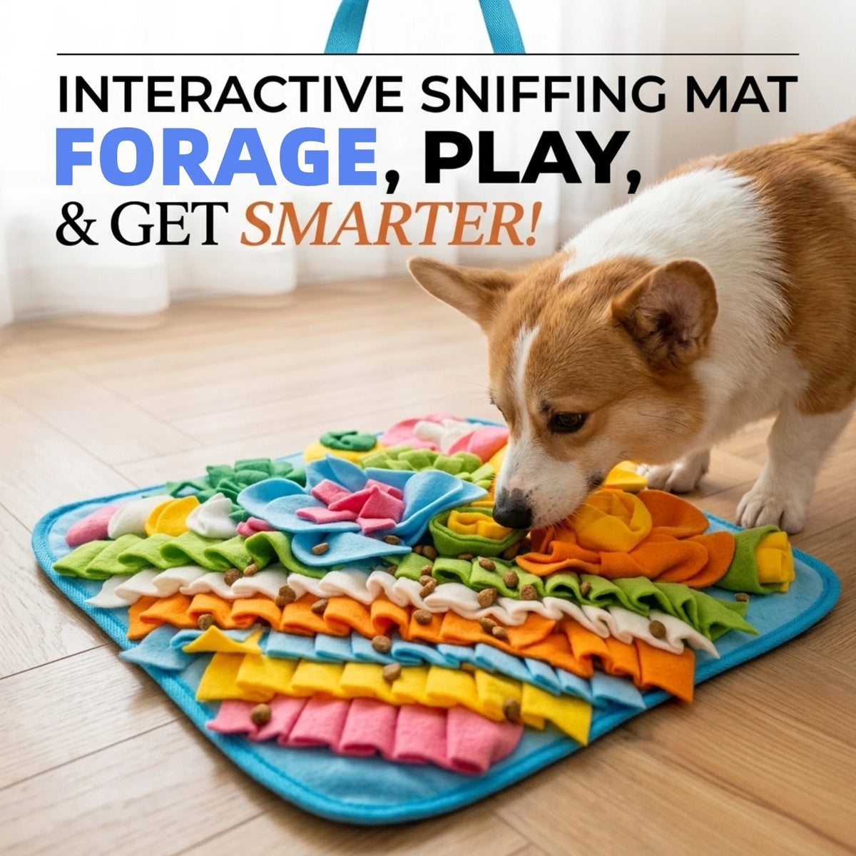 Pet Snuffle Mat for Dogs Interactive Feed Puzzle Boredom Encourages Natural Foraging Skills Pets Eco-friendly Training Blanket