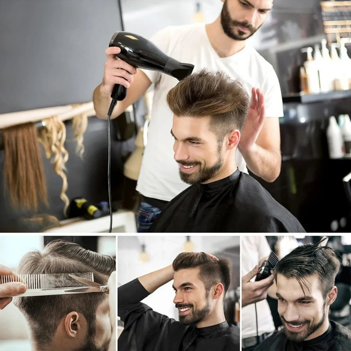 100% Human Hair Men's Toupee Fine Mono Base With Poly Skin Around Natural Men's Hair Replacement system Durable Wigs for Men