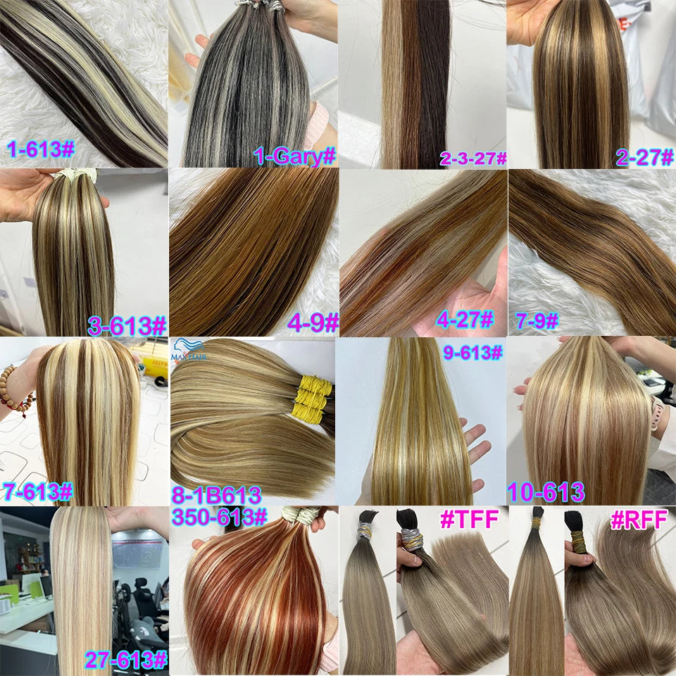 Human Hair Bulk No Weft Virgin Remy Hair Vietnamese Hair Straight Hair Bulk Real Natural Hair No Weft For Braiding Wholesale