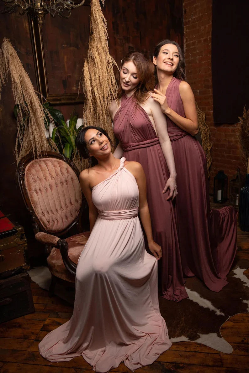 Multiway Maxi Dress Bridesmaid Dress Infinity Cocktail Dress Floor Length Bridesmaid Dress Maxi Dress for Bridesmaid Gifts
