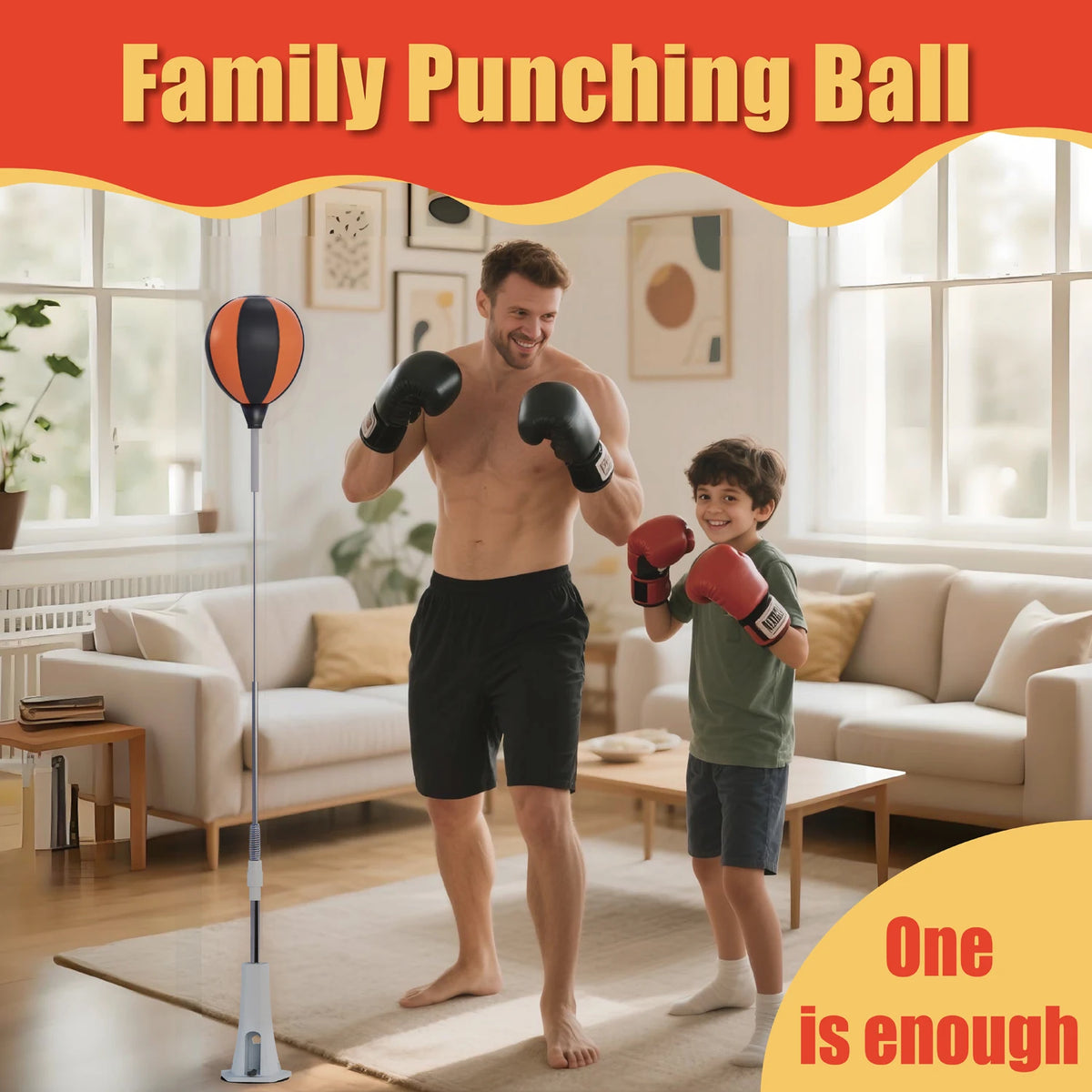 New Premium Punching Bag, Cobra Bag for Boxing Agility Training Home Fitness Equipment Thickened Rod Reflex Bag Family Best Gift