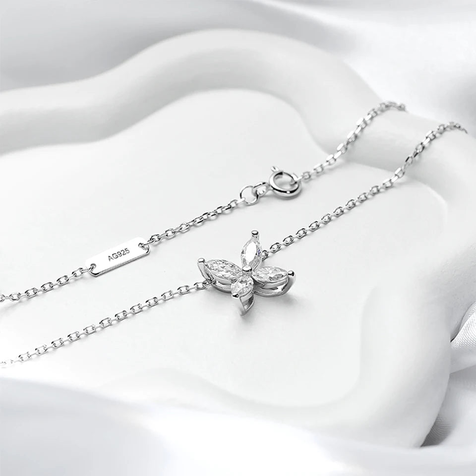 1.2 Carat D Color Moissanite Pendant Necklace for Women S925 Sterling Silver Earrings Sparkling Fine Jewelry Set Wedding Gift