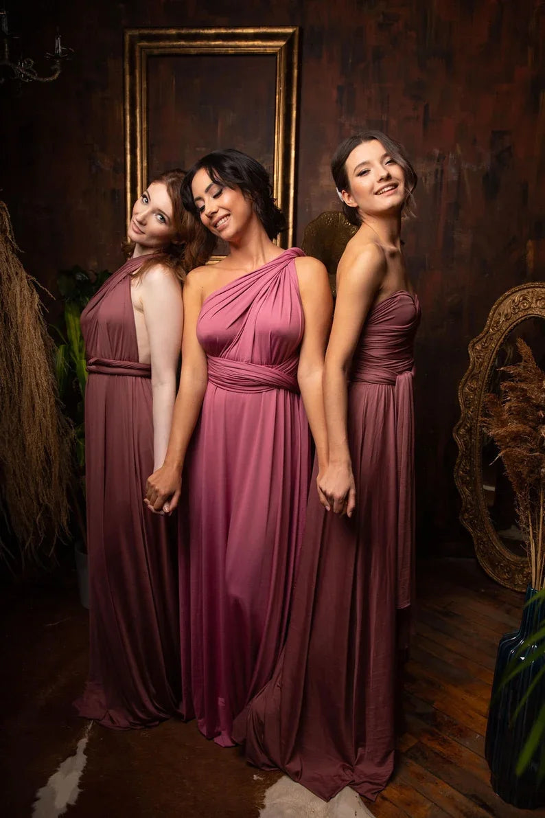 Multiway Maxi Dress Bridesmaid Dress Infinity Cocktail Dress Floor Length Bridesmaid Dress Maxi Dress for Bridesmaid Gifts
