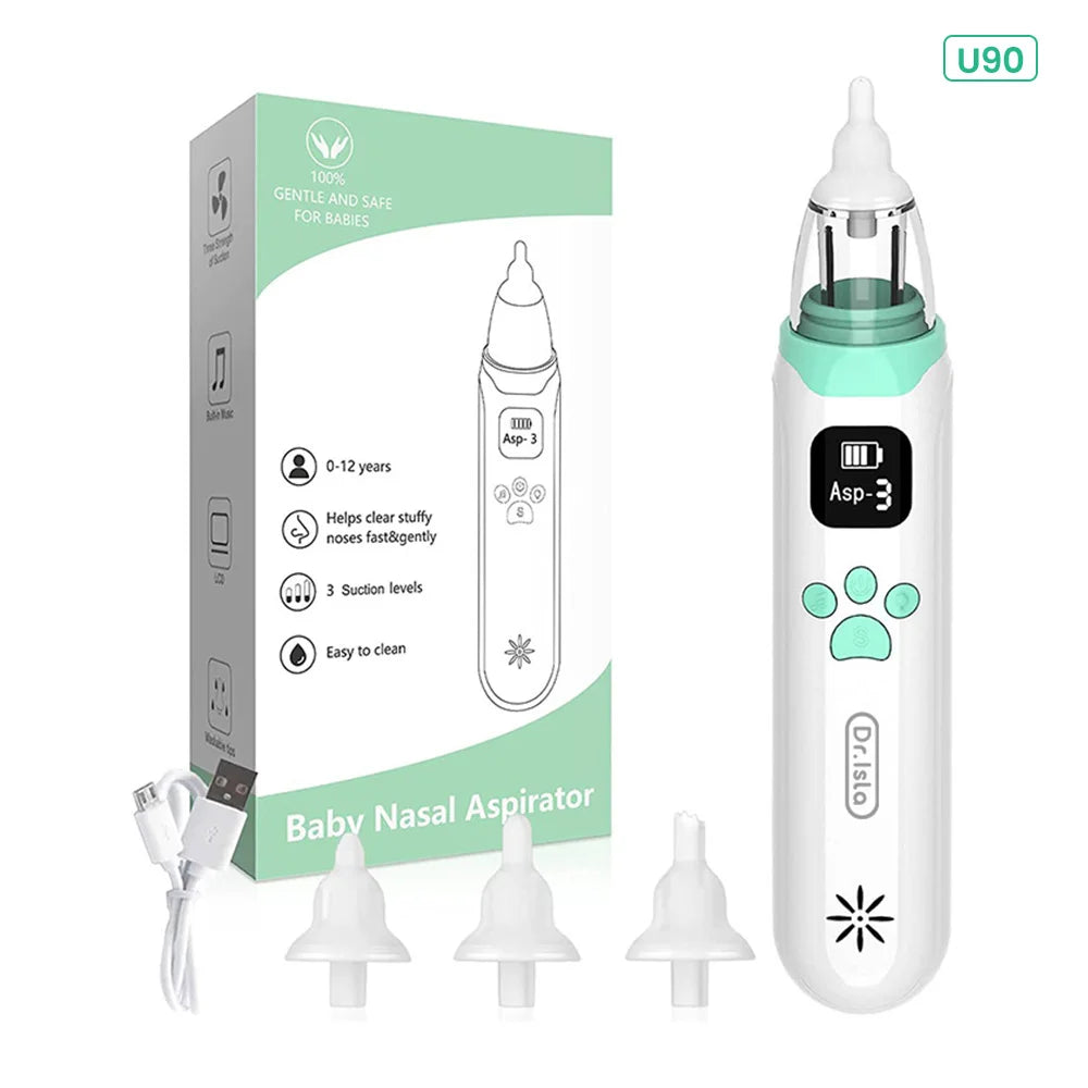 MAMIJOY Electric Nasal Absorber Baby Nose Cleaner Silent Baby Obstruction Rhinitis Cleaner Nasal Aspirator For Newborn U94