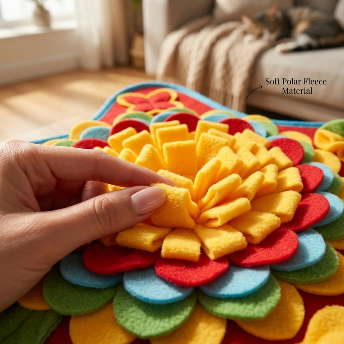 Pet Snuffle Mat for Dogs Interactive Feed Puzzle Boredom Encourages Natural Foraging Skills Pets Eco-friendly Training Blanket