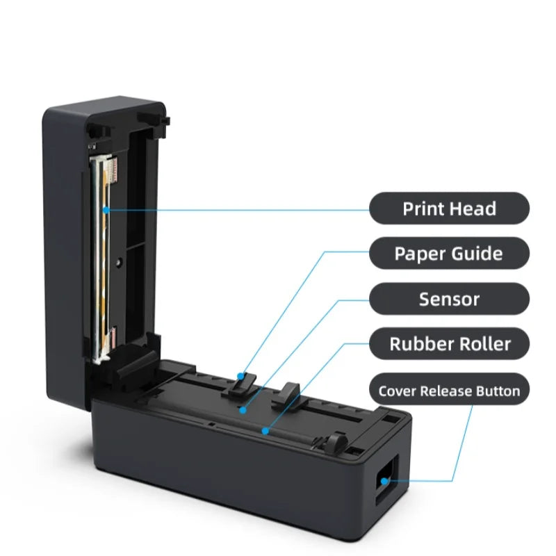 Bluetooth Thermal Label Printer, Portable Inkless 4x6 Inch Label Printer for Package Shipping
