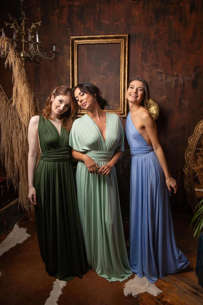Multiway Maxi Dress Bridesmaid Dress Infinity Cocktail Dress Floor Length Bridesmaid Dress Maxi Dress for Bridesmaid Gifts