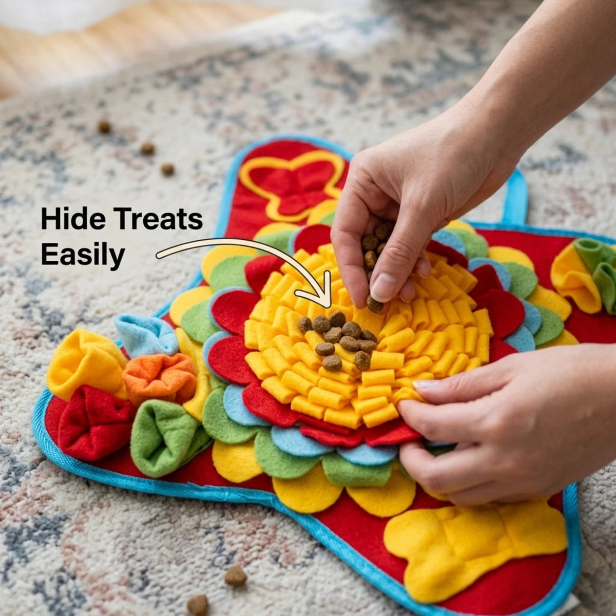 Pet Snuffle Mat for Dogs Interactive Feed Puzzle Boredom Encourages Natural Foraging Skills Pets Eco-friendly Training Blanket