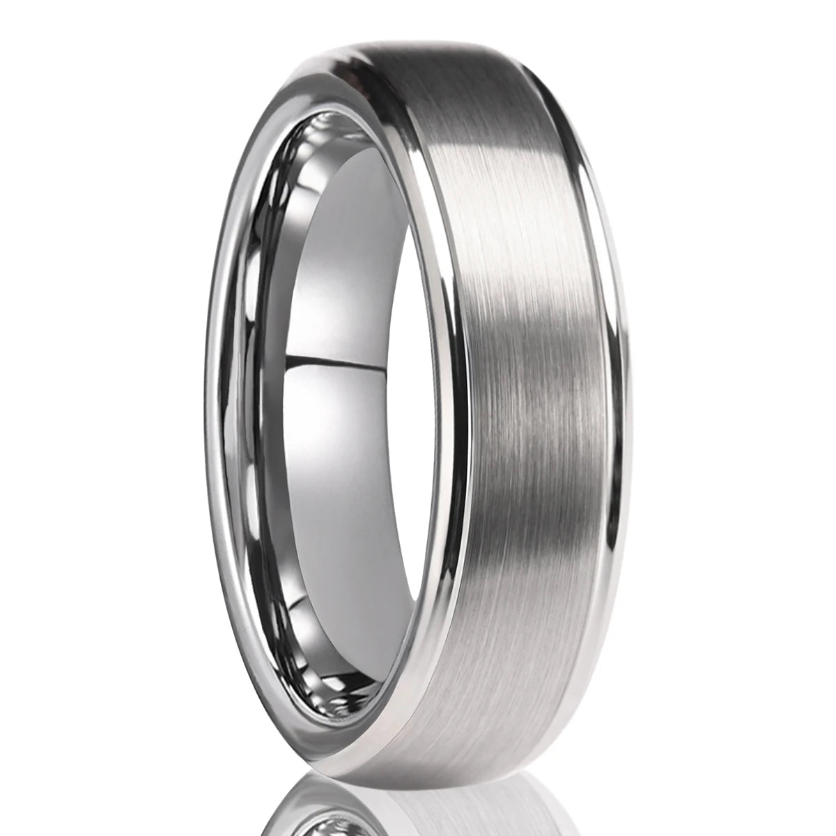 silver tungsten ring for man anillos bague homme pareja de compromiso fashion jewelry wedding bands couple engagement rings gift