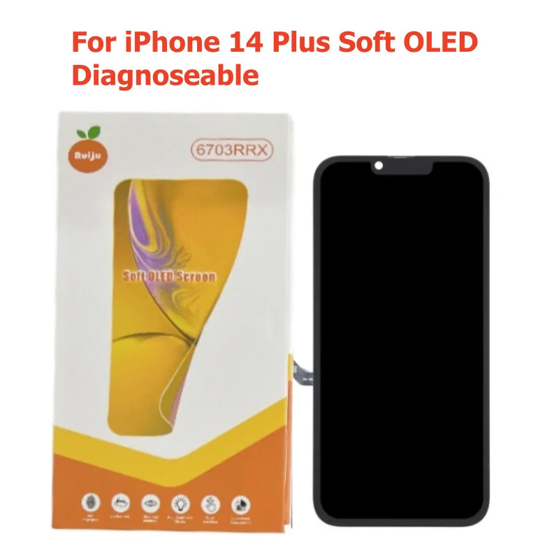 Diagnosable For iPhone 16 Pro Max Screen 17 15Pro 14Pro Max 16 15 Plus Display LCD with 3D Touch Digitizer Assembly Soft OLED RJ