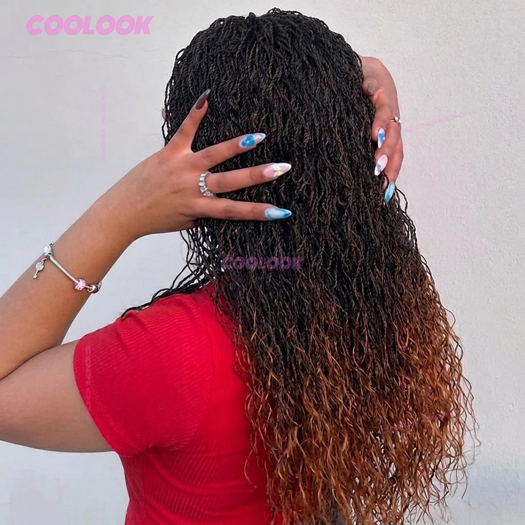 Mini Twist Braided Wig Synthetic Two Strand Twist Wig For Women Natural Looking Protective Hairstyle Lace Front Wig