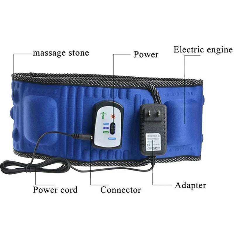 Electric Vibration Massage Slimming Fit Toning Belt Body Massager Muscle Stimulator 5 Motors Weight Loss For Waist Arm Leg