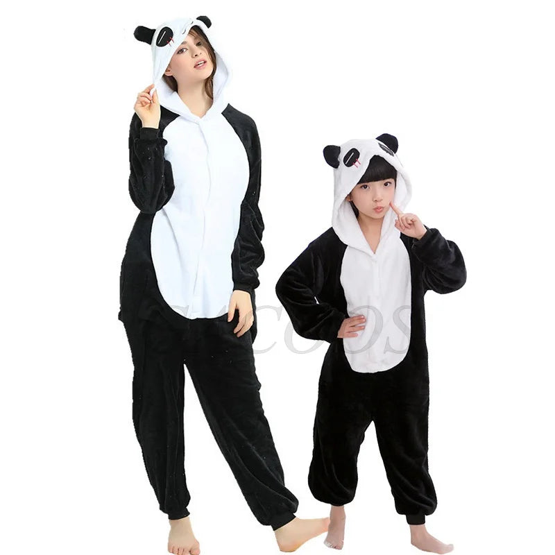 New Animal Unicorn Pajamas Adults Winter Sleepwear Kigurumi Wolf Panda Unicornio Pyjamas Women Onesie Anime Costumes Jumpsuit