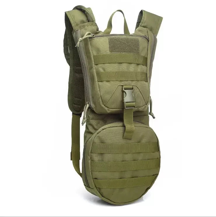 Unisex Nylon Waterproof Tactical Backpack Zipper Closure Hydration Bag Mounting Outdoor Cycling Camping Rock Adventure Water