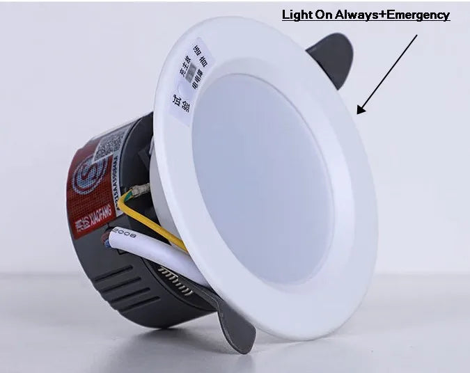AC200-240V Emergency Lamp Home Power Outage Emergency Lights Recharging Downlight Human Sensor Control Round Indoor Led Lamp