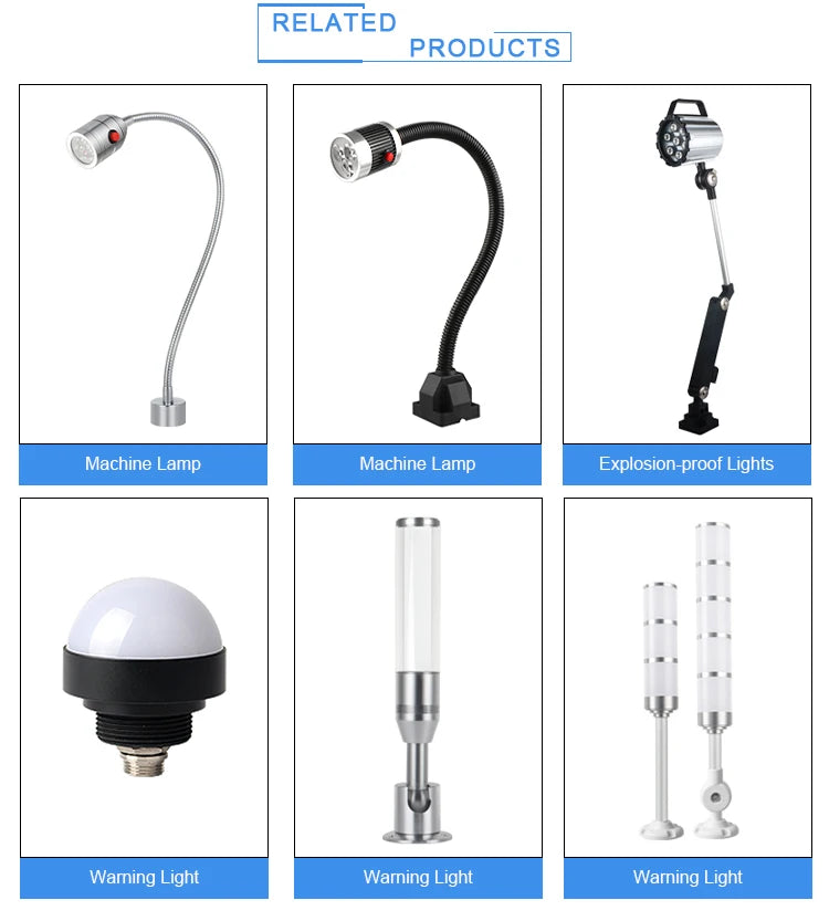 Wholesale Select 24V/220V Flexible Gooseneck  for CNC Machines Magnetic Base Waterproof DC/AC Power Supply LED Work Lights