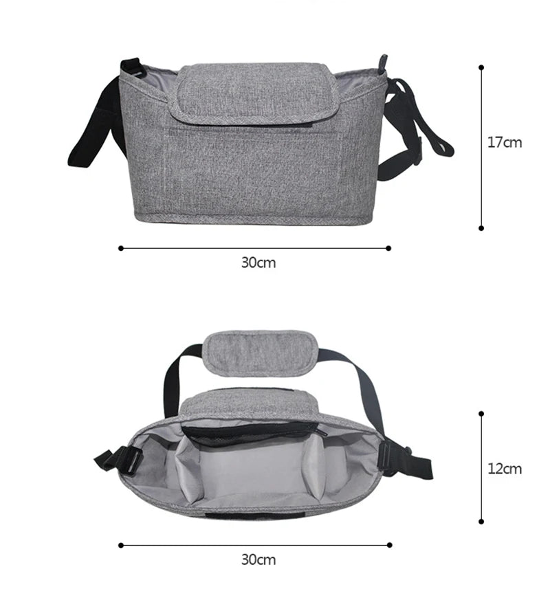 Baby Stroller Organizer Cup Holder Stroller Bag Baby Car Bag Trolley Bag Large Capacity Travel Baby Stroller Accessories