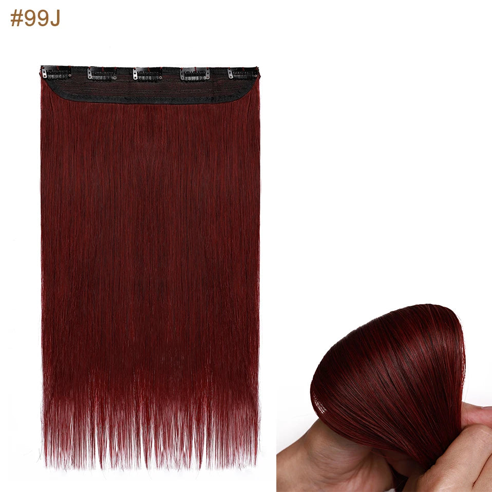 S-noilite 1Piece In 5clips 100% Human Hair Extensions Straight Brazilian Light Dark Brown #1B #4 #6 #613 Blonde Non-Remy 40g-60g