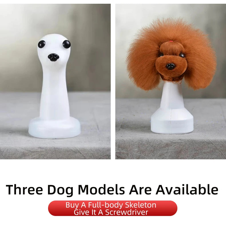 Pet Simulation Hair Beauty Practice Dog Standard Teddy Whole Body Fake Hair Only Pet Grooming Trimming Practice with Model Dog