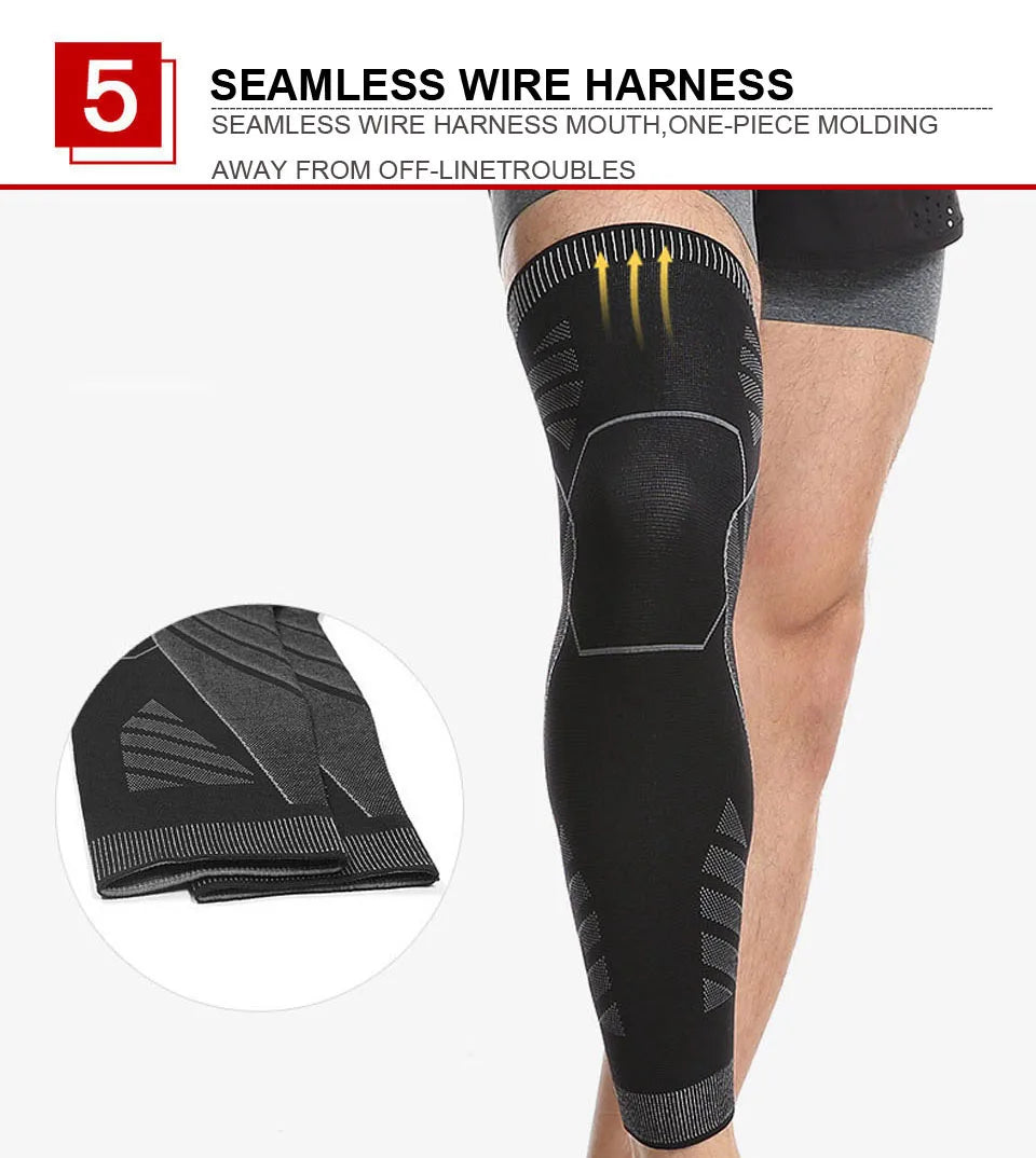 AOLIKES Long Leg Compression Sleeves,Full Leg Sleeve Long Knee Brace Knee Support Protect Basketball,Football, Knee Pain Relief